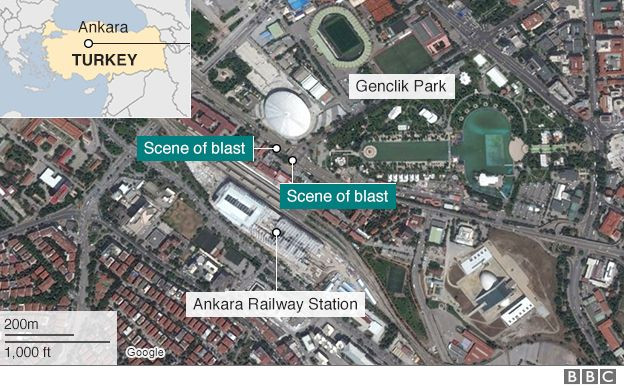 Thủ tướng Thổ Nhĩ Kỳ hé lộ “nghi phạm hàng đầu” vụ đánh bom kép Ankara