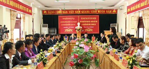 TAND tỉnh Thanh Hóa và TAND tỉnh Hủa Phăn-Lào trao đổi kinh nghiệm