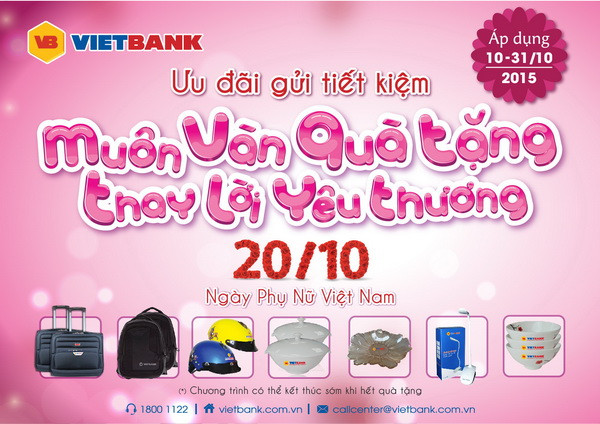 Ngày Phụ nữ Việt Nam, VietBank dành nhiều quà tặng hấp dẫn
