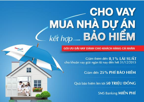 Ưu đãi cho khách hàng vay mua nhà dự án kết hợp bảo hiểm