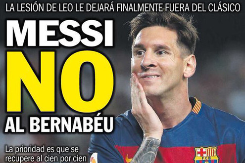 Tin tức thể thao 2/11: Messi lỡ trận Siêu kinh điển