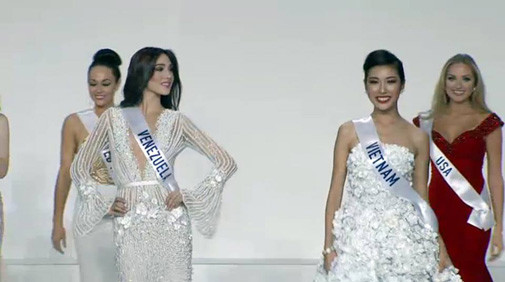Thúy Vân trở thành Á hậu 3 Hoa hậu quốc tế 2015