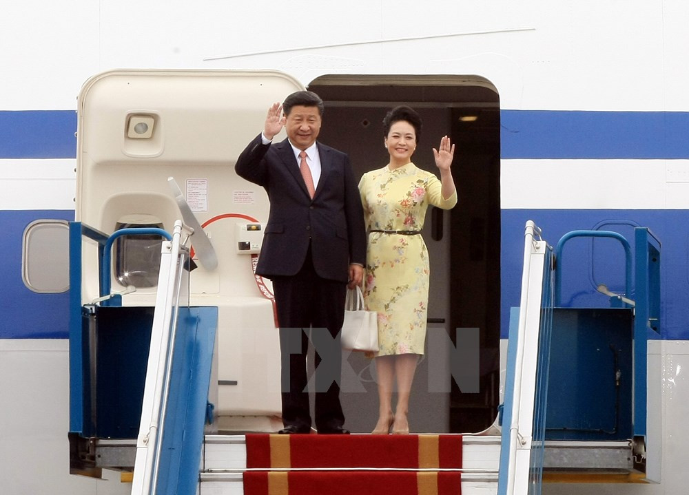 Hình ảnh đầu tiên của Chủ tịch Trung Quốc Tập Cận Bình tại Việt Nam