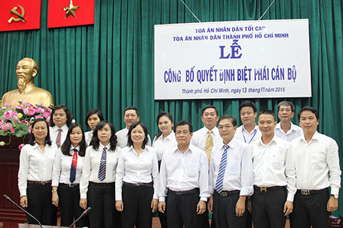 TAND TP Hồ Chí Minh công bố quyết định biệt phái cán bộ