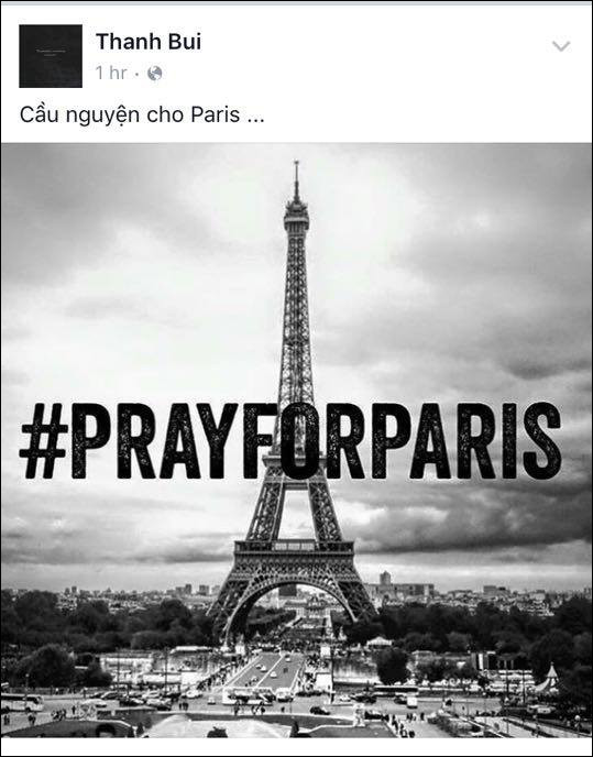 Sao Việt chia sẻ nỗi đau sau vụ khủng bố ở Paris