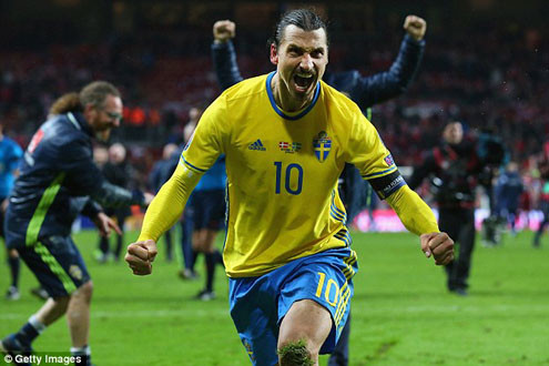 Thụy Điển đánh bại Đan Mạch, Ibra thỏa mãn khát vọng Euro 2016