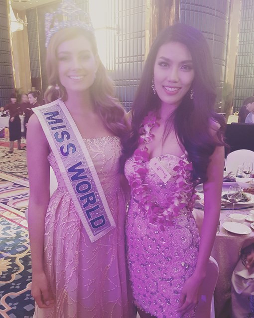 Hình ảnh Lan Khuê nổi bật ở bản tin Miss World 2015