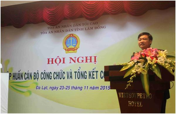 TAND tỉnh Lâm Đồng tổ chức hội nghị tập huấn và tổng kết công tác năm 2015