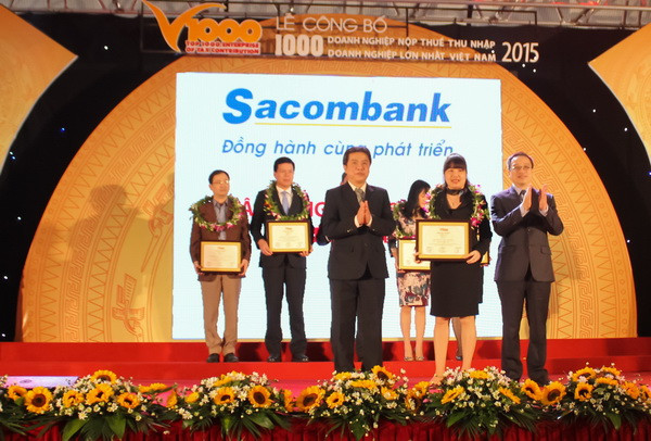 Sacombank được xếp hạng 22 DN nộp thuế thu nhập doanh nghiệp lớn nhất Việt Nam