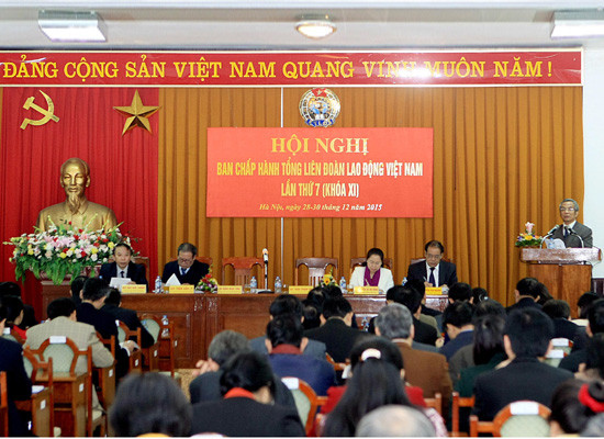 Khai mạc Hội nghị lần thứ 7 BCH Tổng Liên đoàn Lao động Việt Nam khóa XI