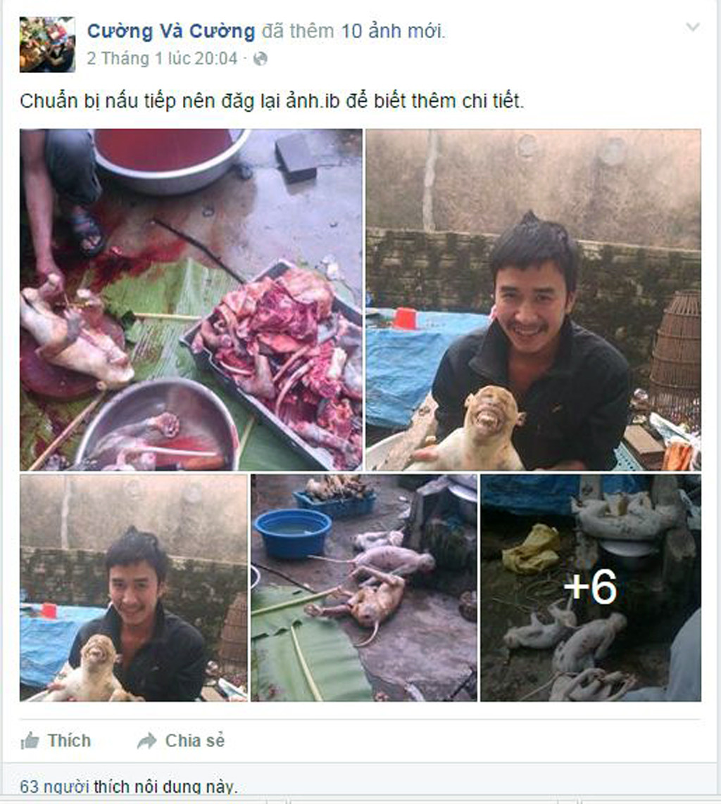 Triệu tập thanh niên xẻ thịt khỉ nấu cao khoe lên facebook