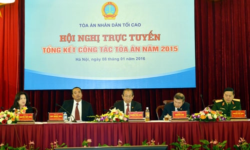 Hội nghị trực tuyến Tổng kết công tác Tòa án năm 2015 