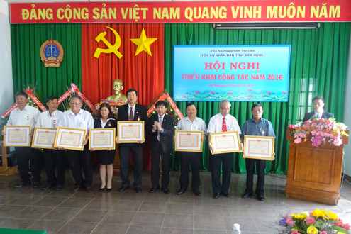 TAND hai cấp tỉnh Đắk Nông triển khai công tác năm 2016