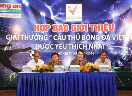 Tổ chức Giải thưởng “Cầu thủ bóng đá Việt Nam được yêu thích nhất” năm 2015