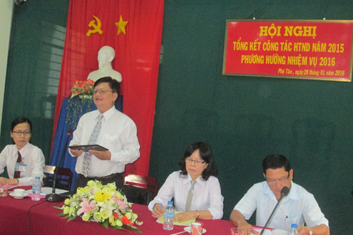 TAND huyện Phú Tân (An Giang): Tổng kết hoạt động HTND và triển khai công tác năm 2016