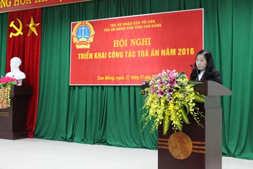 TAND hai cấp tỉnh Cao Bằng tổ chức Hội nghị triển khai công tác năm 2016