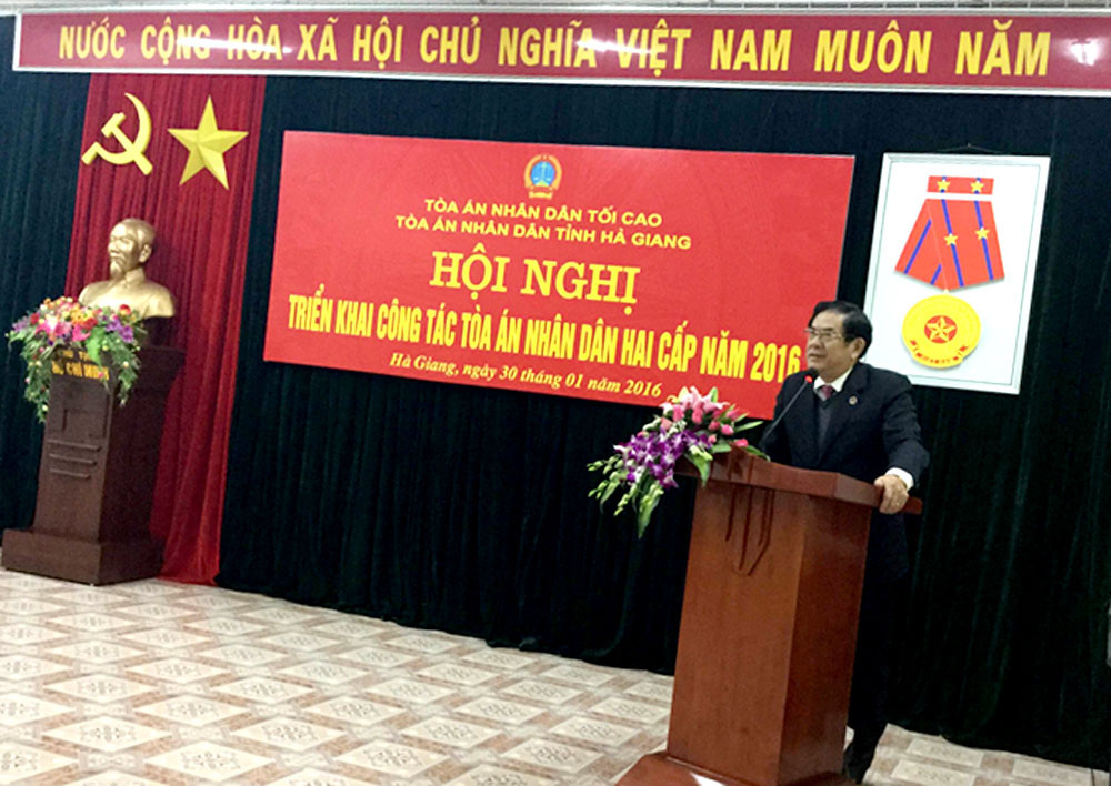 TAND tỉnh Hà Giang tổ chức Hội nghị triển khai công tác năm 2016