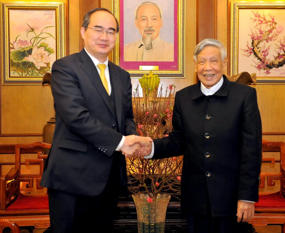 Nguyên Tổng Bí thư Đỗ Mười, Lê Khả Phiêu chia sẻ công tác MTTQ với ông Nguyễn Thiện Nhân