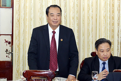 Ủy viên Bộ Chính trị, Chánh án TANDTC Trương Hòa Bình gặp mặt đầu Xuân các cán bộ chủ chốt TANDTC và TAQS Trung ương