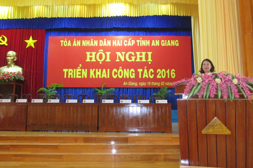 TAND hai cấp tỉnh An Giang tổ chức Hội nghị triển khai công tác năm 2016