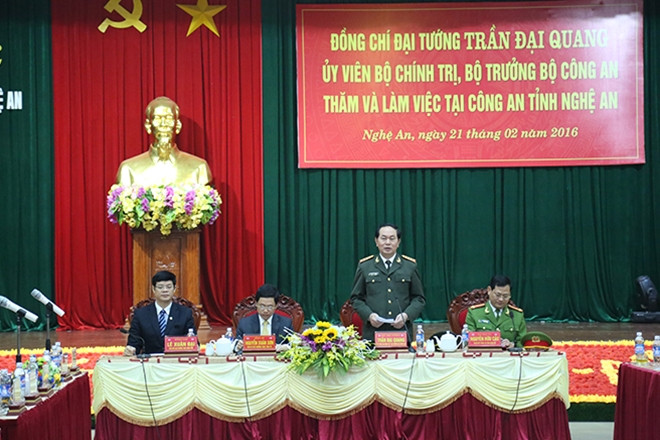 Đại tướng Trần Đại Quang: Nghệ An cần phát triển bứt phá để xứng với tiềm năng