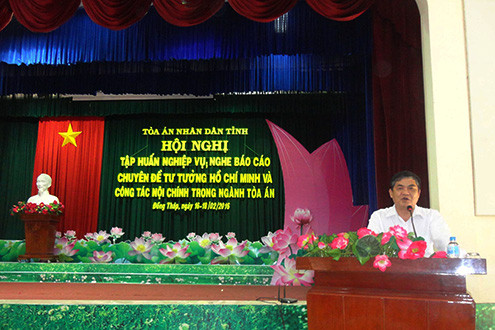 TAND 2 cấp tỉnh Đồng Tháp tập huấn nghiệp vụ xét xử 