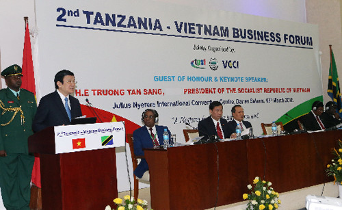 Chủ tịch nước dự Diễn đàn Doanh nghiệp Tanzania - Việt Nam
