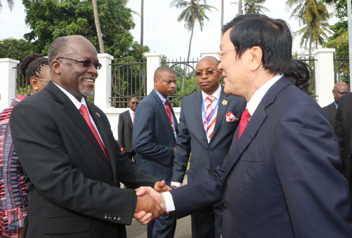 Chủ tịch nước Trương Tấn Sang hội đàm với Tổng thống Tanzania