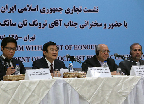 Chủ tịch nước Trương Tấn Sang dự Diễn đàn Doanh nghiệp Việt Nam - Iran