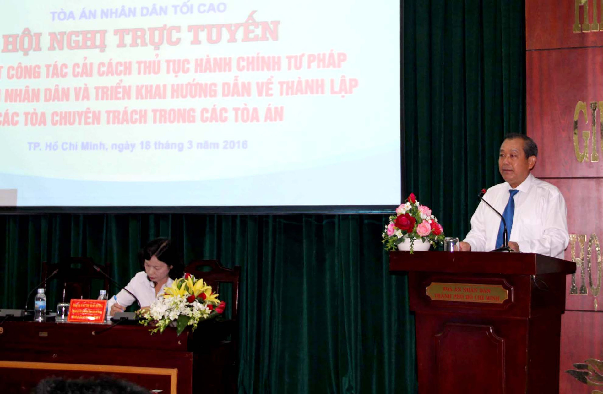 Hội nghị trực tuyến Tổng kết công tác cải cách hành chính tư pháp tại các TAND
