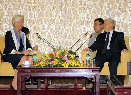 Tổng Bí thư Nguyễn Phú Trọng tiếp Tổng Giám đốc Quỹ Tiền tệ Quốc tế