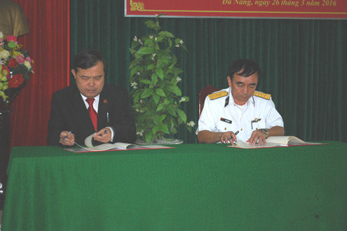 TAND cấp cao tại Đà Nẵng ký kết chương trình kết nghĩa với Lữ đoàn 172 - Vùng 3 Hải quân