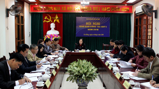 TAND tỉnh Cao Bằng tổ chức Hội nghị giao ban công tác quý I năm 2016