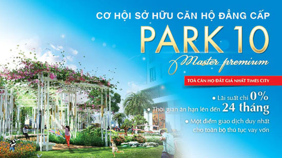 Vay vốn mua căn hộ Park 10 Master Premium với lãi suất 0%