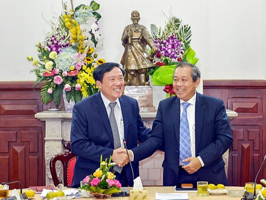 Lễ bàn giao công tác giữa nguyên Chánh án TANDTC Trương Hòa Bình và tân Chánh án TANDTC Nguyễn Hòa Bình