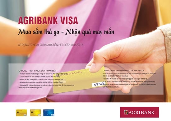 Agribank Visa - Mua sắm thả ga, nhận quà may mắn