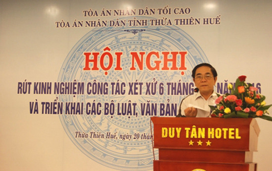 TAND tỉnh TT-Huế tổ chức hội nghị rút kinh nghiệm công tác xét xử 6 tháng đầu năm