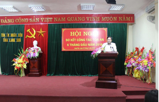 TAND tỉnh Lạng Sơn tổ chức hội nghị sơ kết công tác 6 tháng đầu năm