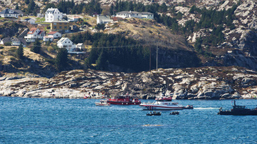 Rơi trực thăng trên biển Na Uy, 11 người thiệt mạng