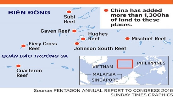 Trung Quốc giẫy nẩy trước báo cáo của Lầu Năm Góc về tình hình biển Đông