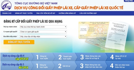 Người dân có thể đăng ký giấy phép lái xe quốc tế tại nhà