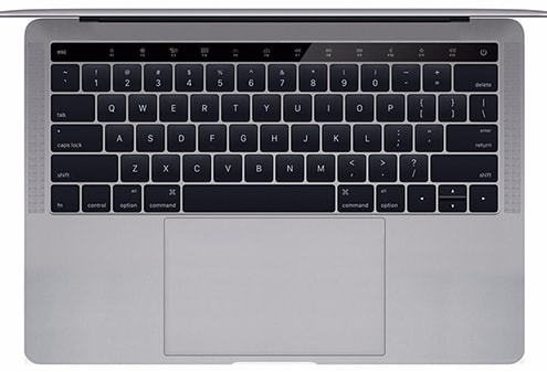 Phác họa hình ảnh MacBook Pro với dãy phím cảm ứng