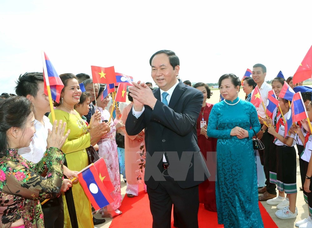 Ngày đầu chuyến thăm CHDCND Lào của Chủ tịch nước Trần Đại Quang