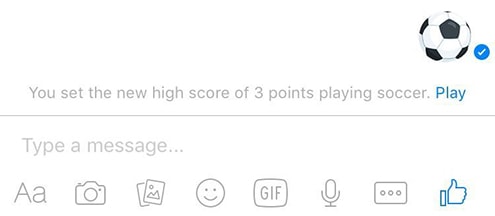 Đã có thể chơi bóng đá trên Facebook Messenger