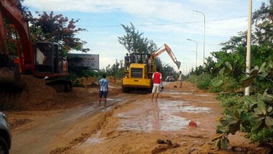Vỡ hồ chứa nước đãi titan: Đình chỉ hoạt động khai thác của công ty Tân Quang Cường