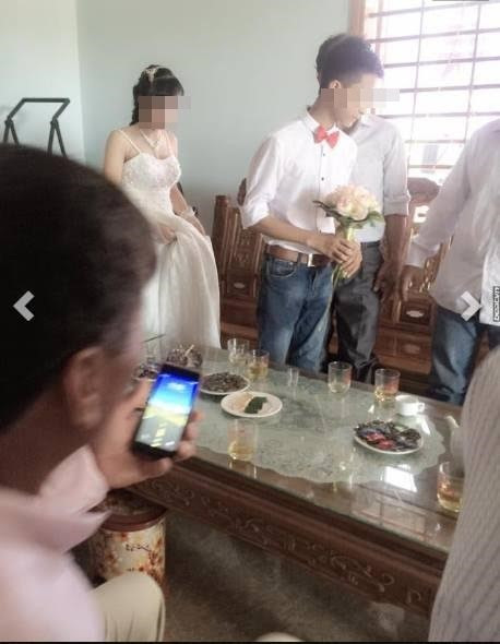 Đám cưới của cô dâu và chú rể 16 tuổi xôn xao xứ Nghệ