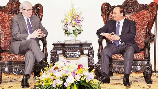 Thủ tướng Nguyễn Xuân Phúc tiếp nguyên Thủ tướng Australia Kevin Rudd