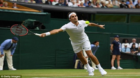 Dành chiến thắng dễ dàng, Federer vào tứ kết Wimbledon