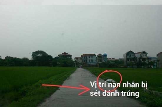 Sét đánh trúng nơi trú mưa, 1 người chết, 6 người bất tỉnh