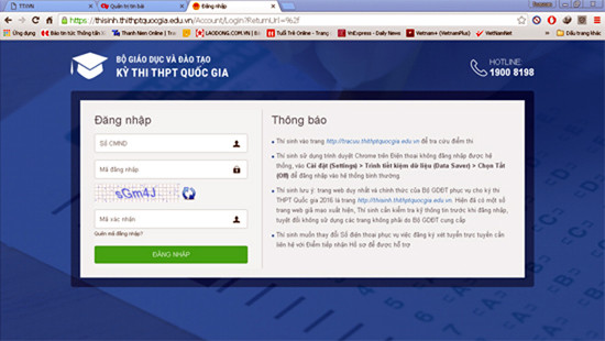 Cảnh báo website giả mạo trang thông tin về kỳ thi